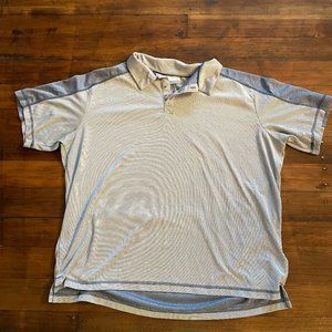 Columbia Shirt Men's 2XL Blue Gray Blend Short Sleeve Golf Polo